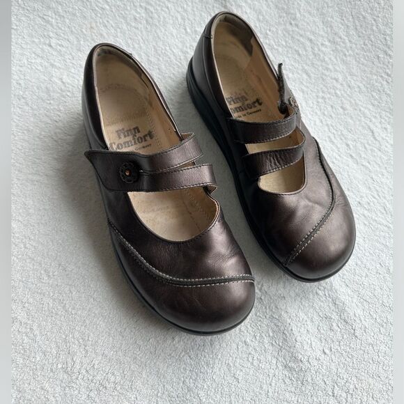Finn Comfort NAGASAKI Finnamic‎ Brown Leather MaryJane US 8 - Picture 6 of 9